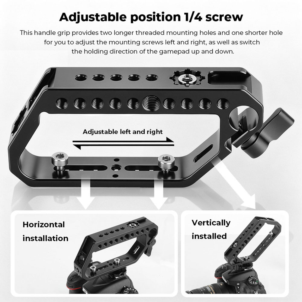 CAMVATE D-Style Handle for Multipurpose VESA Monitor Mounting Cheese Plate (Black)