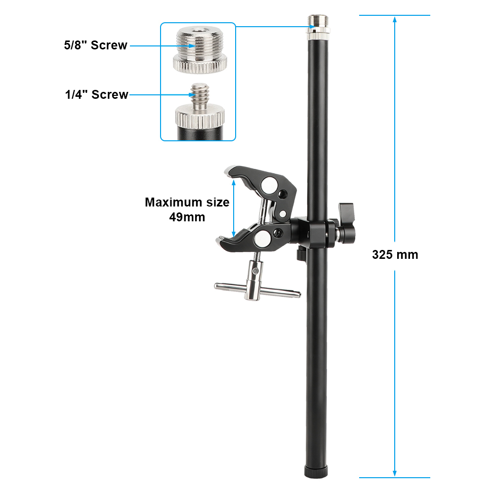 CAMVATE Microphone Mount with Super Clamp Crab Pliers