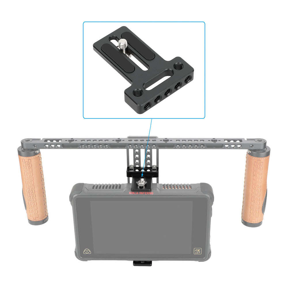 CAMVATE Top / Bottom Plate with Mounting Slot for Monitor Cage Rig