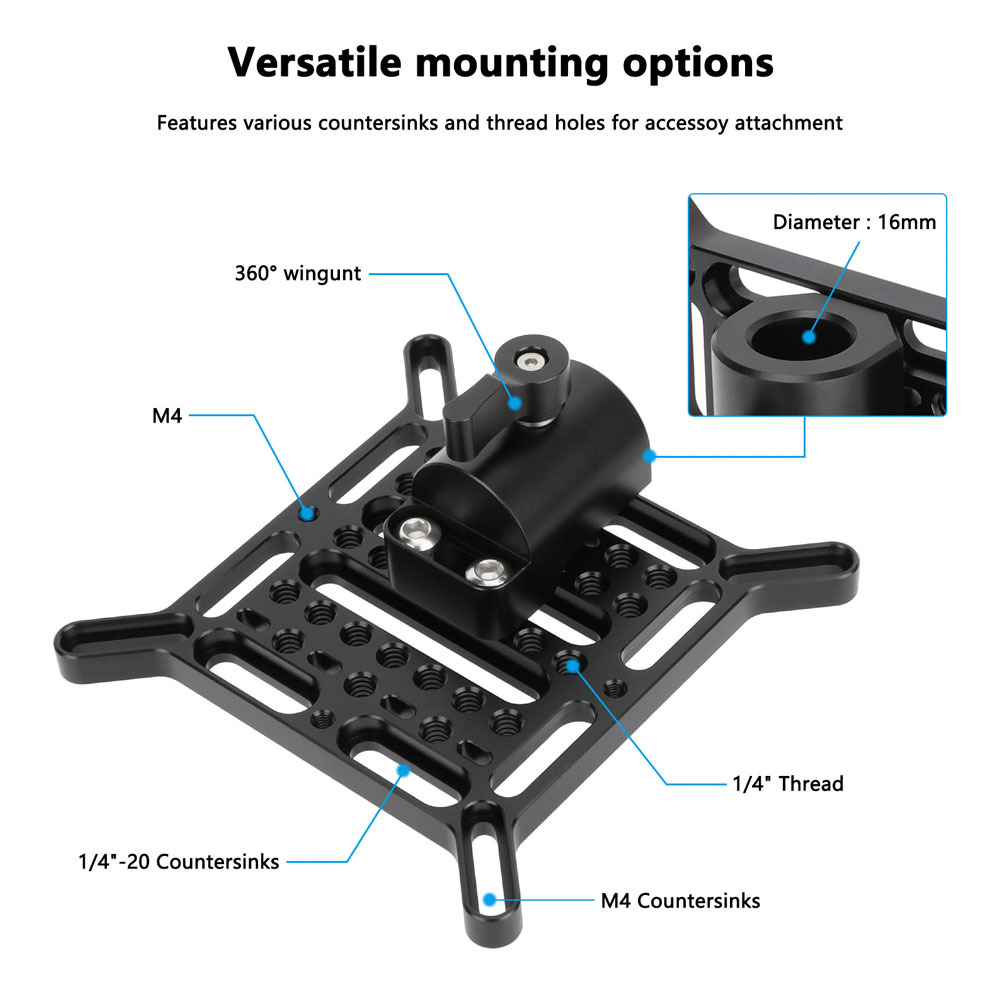CAMVATE Multipurpose VESA Adapter Plate with V-Lock Mount