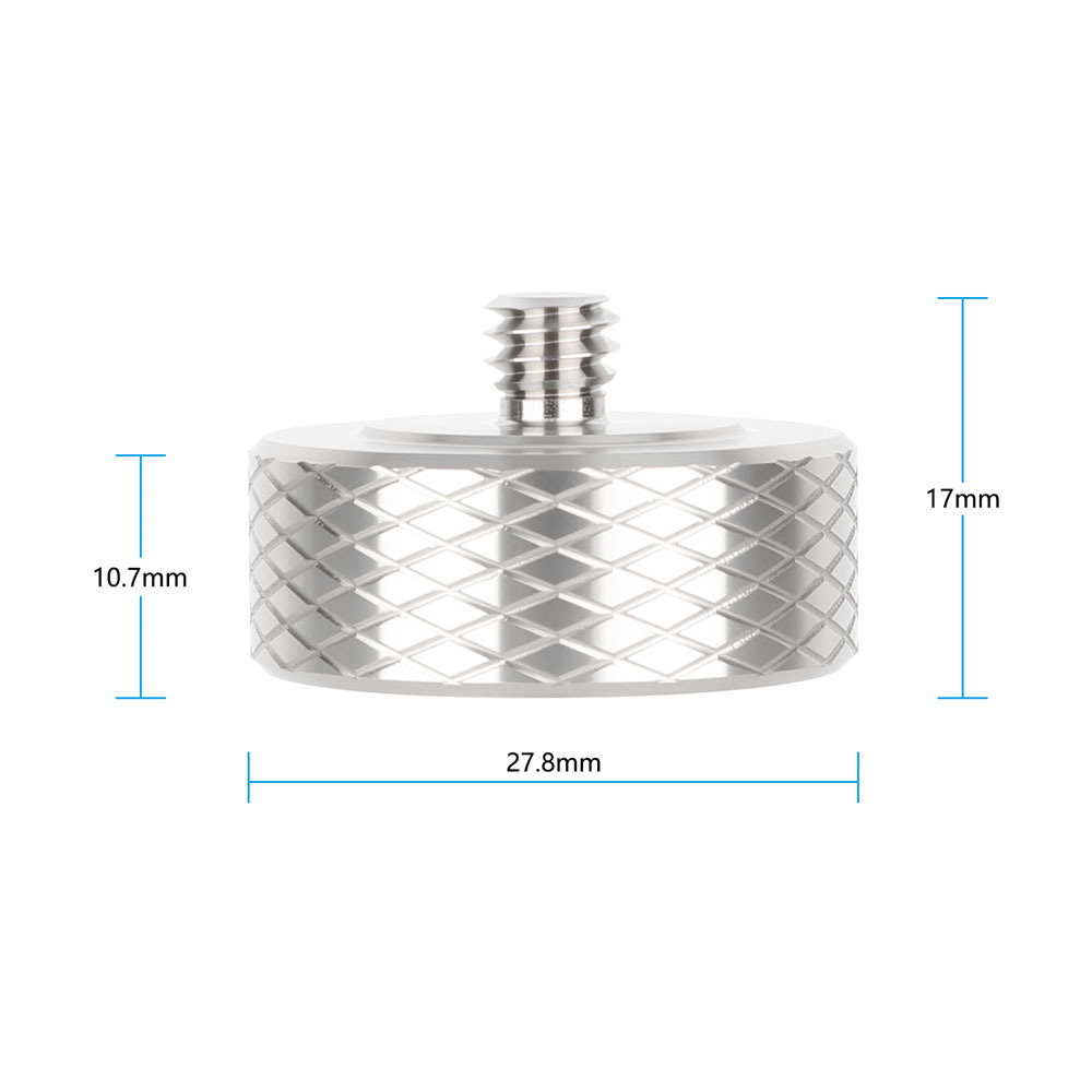 CAMVATE 1/4"-20 Male To 1/4"-20 Female Counterweight Screw Adapter 28mm Diameter For DSLR Camera Tripod And Photographic Accessories