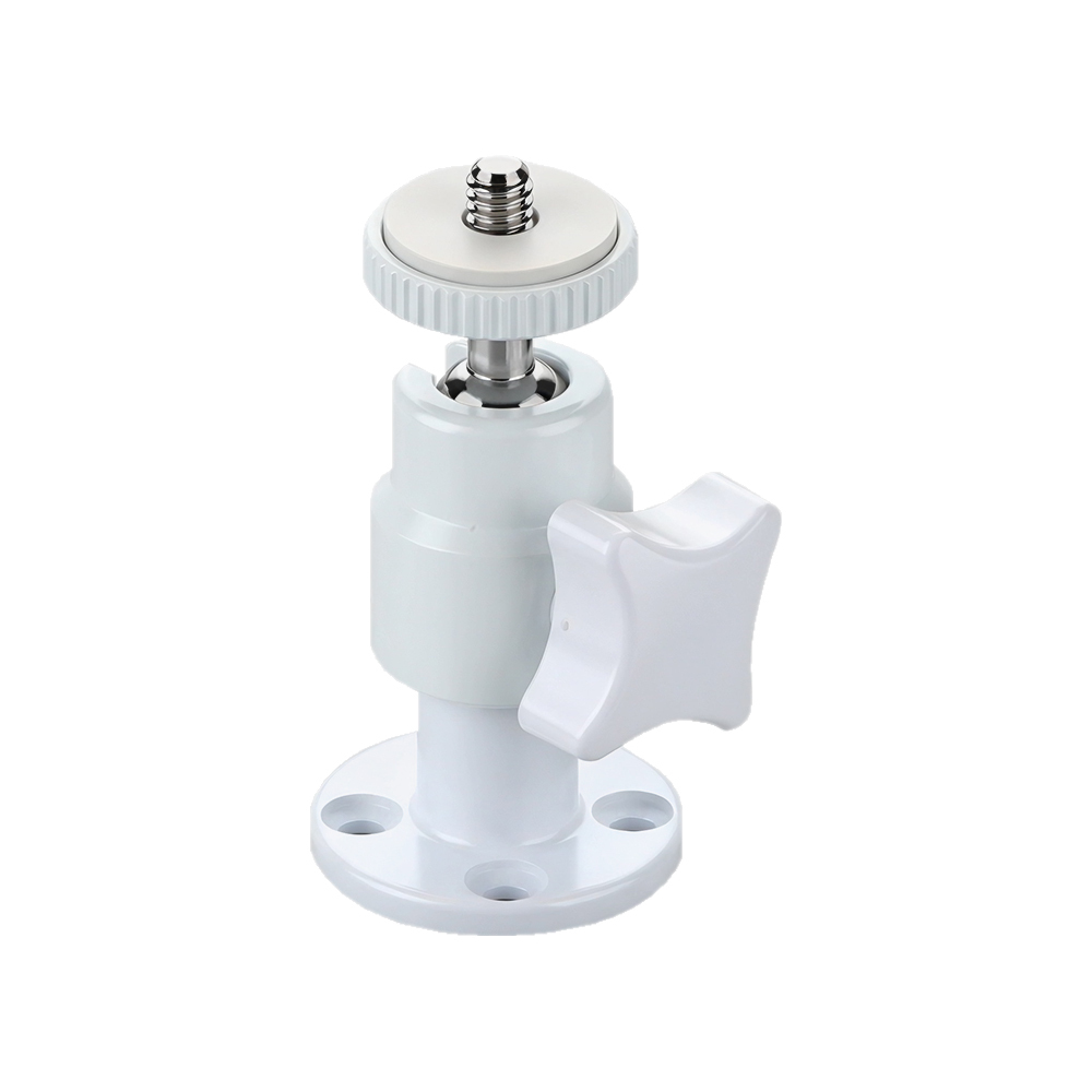 CAMVATE Single Ball Head Support Holder 1/4"-20 Connector With Wall Ceiling Mount Base For DSLR Camera Monitor / Flashlight (White Color)