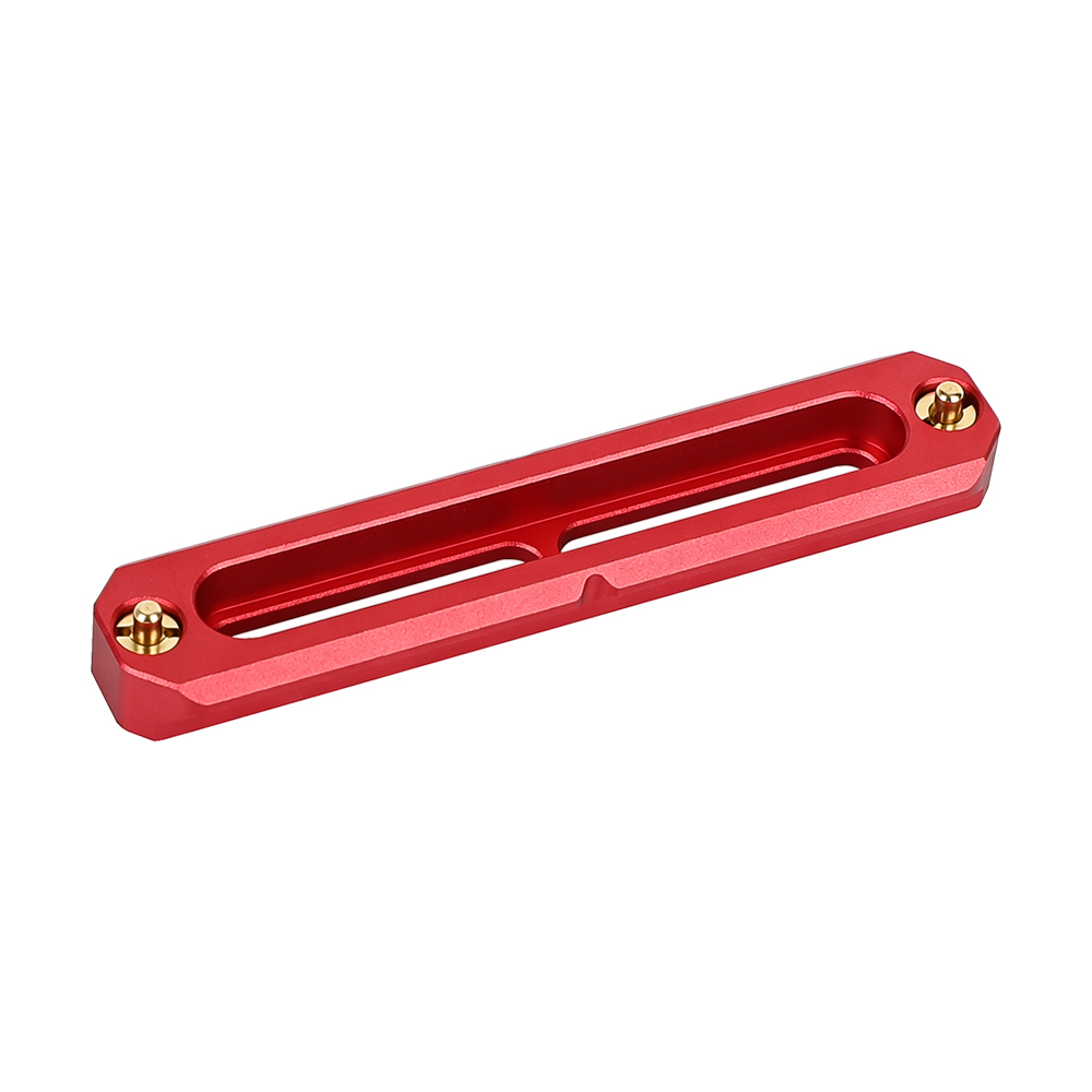 CAMVATE Standard NATO Rail 100mm Red Color Quick Release Bar With Anti-fall Spring Pins For DSLR Camera Cage Rig