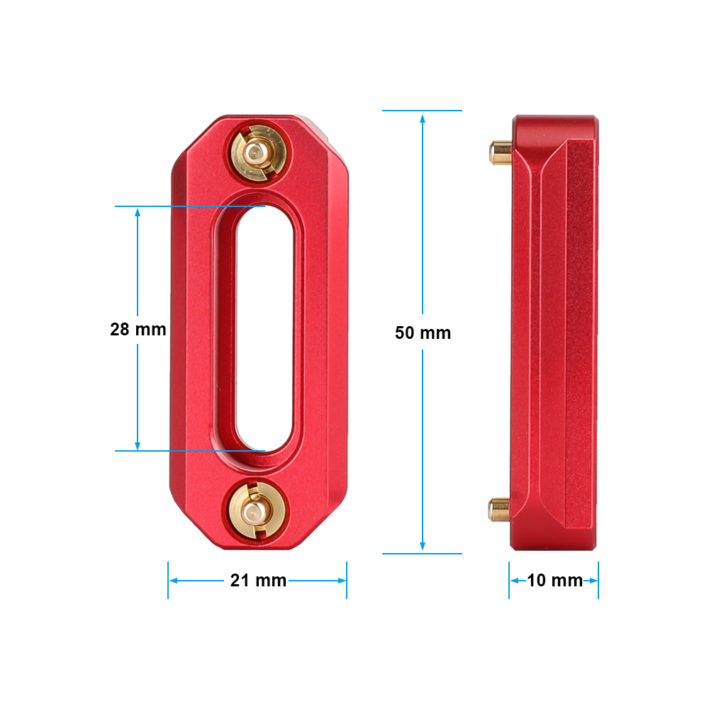 CAMVATE Standard NATO Rail 50mm Red Color Quick Release Bar With Anti-fall Spring Pins For DSLR Camera Cage Rig