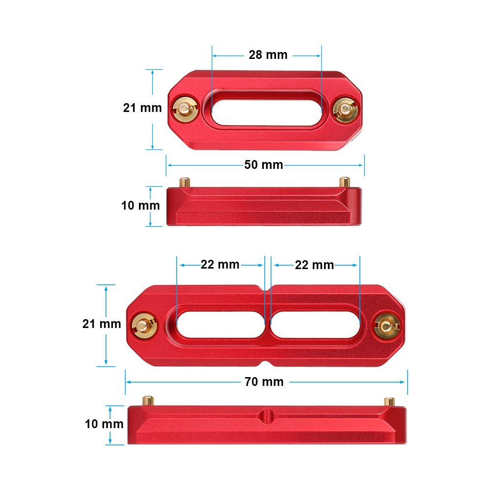 CAMVATE Quick Release NATO Safety Rail Set (2", 2.8")
