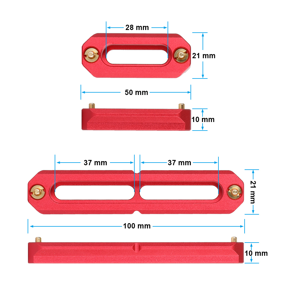 CAMVATE Quick Release NATO Safety Rail Set (2", 3.9")