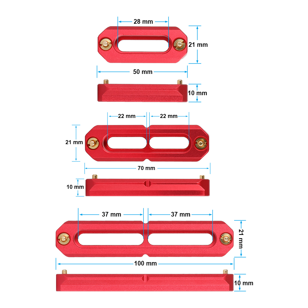 CAMVATE Quick Release NATO Safety Rail Set (2", 2.8", 3.9")