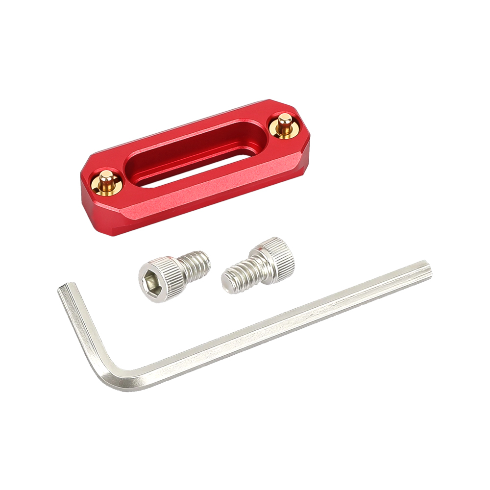 CAMVATE Standard NATO Rail 50mm Red Color Quick Release Bar With Anti-fall Spring Pins For DSLR Camera Cage Rig