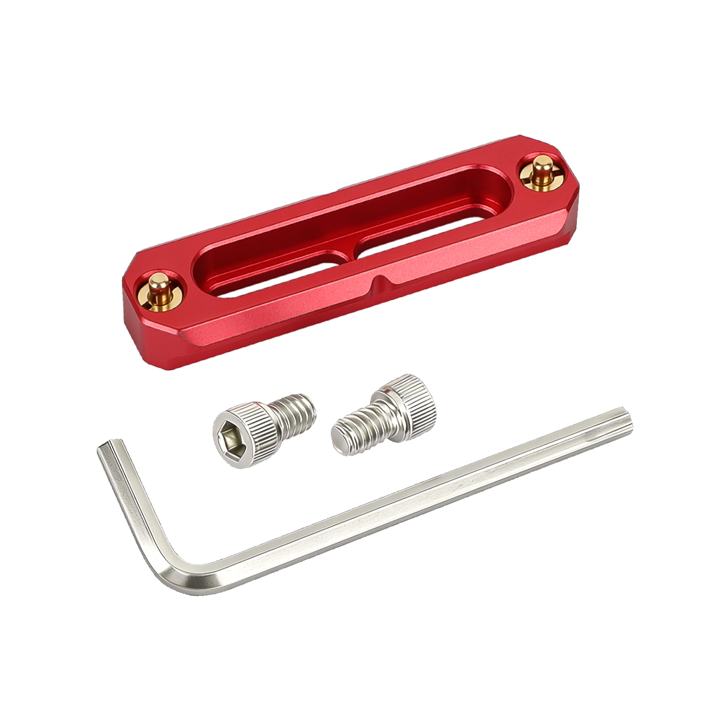 CAMVATE Standard NATO Rail 70mm Red Color Quick Release Bar With Anti-fall Spring Pins For DSLR Camera Cage Rig