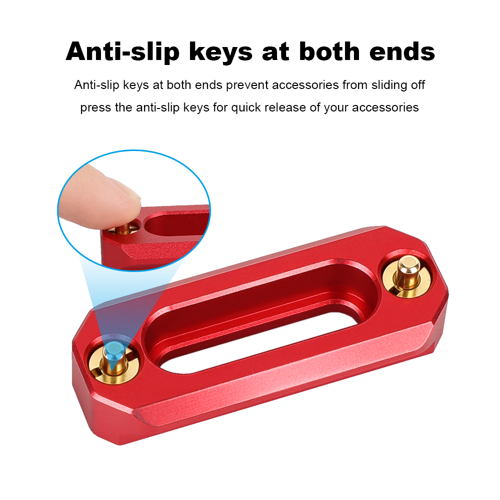 CAMVATE Standard NATO Rail 50mm Red Color Quick Release Bar With Anti-fall Spring Pins For DSLR Camera Cage Rig