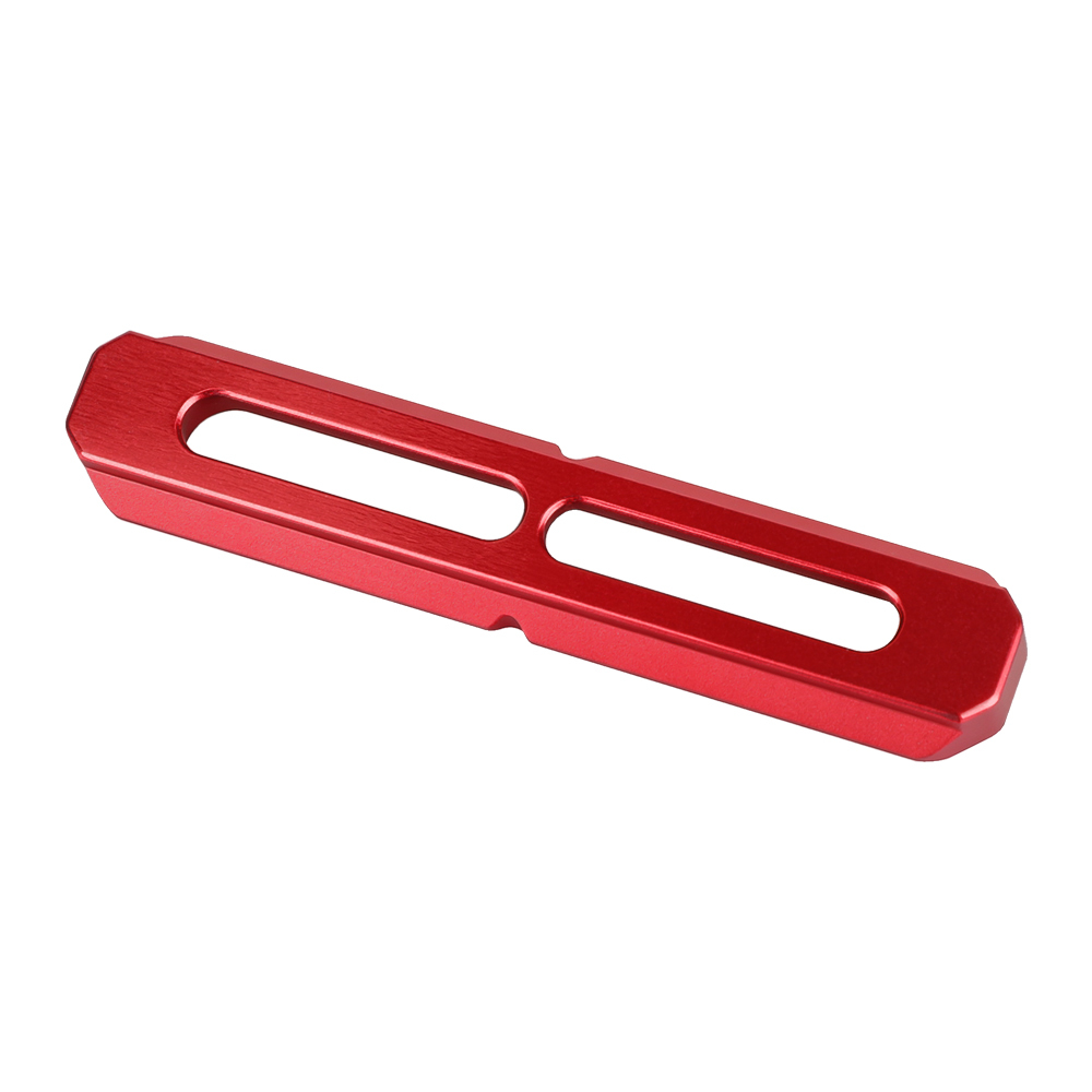 CAMVATE Standard NATO Rail 100mm Red Color Quick Release Bar With Anti-fall Spring Pins For DSLR Camera Cage Rig