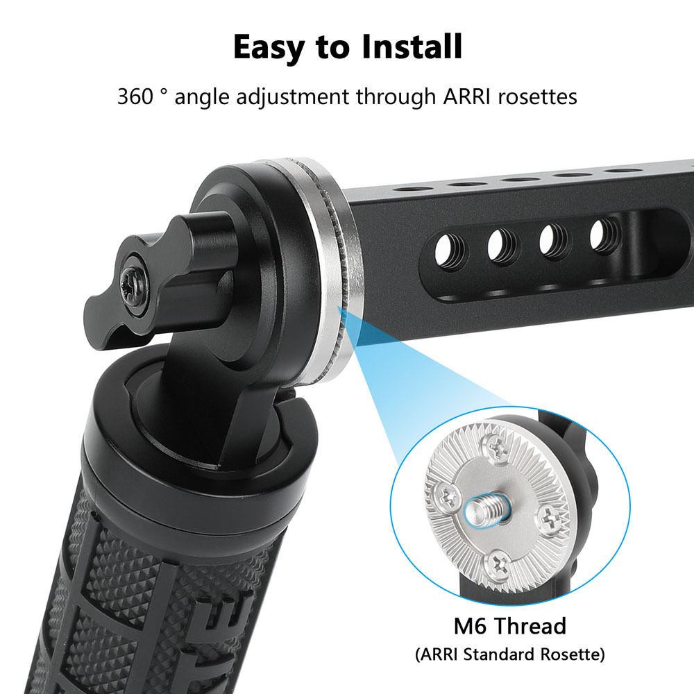 CAMVATE M6 Rosette Mount Rubberized Handgrips (Pair)