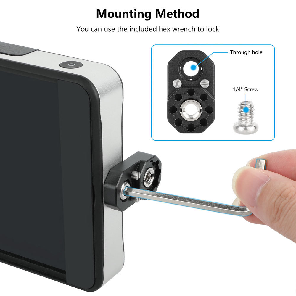 CAMVATE 1/4"-20 to 3/8"-16 Anti-Twist Accessory Adapter for SmallHD Monitors