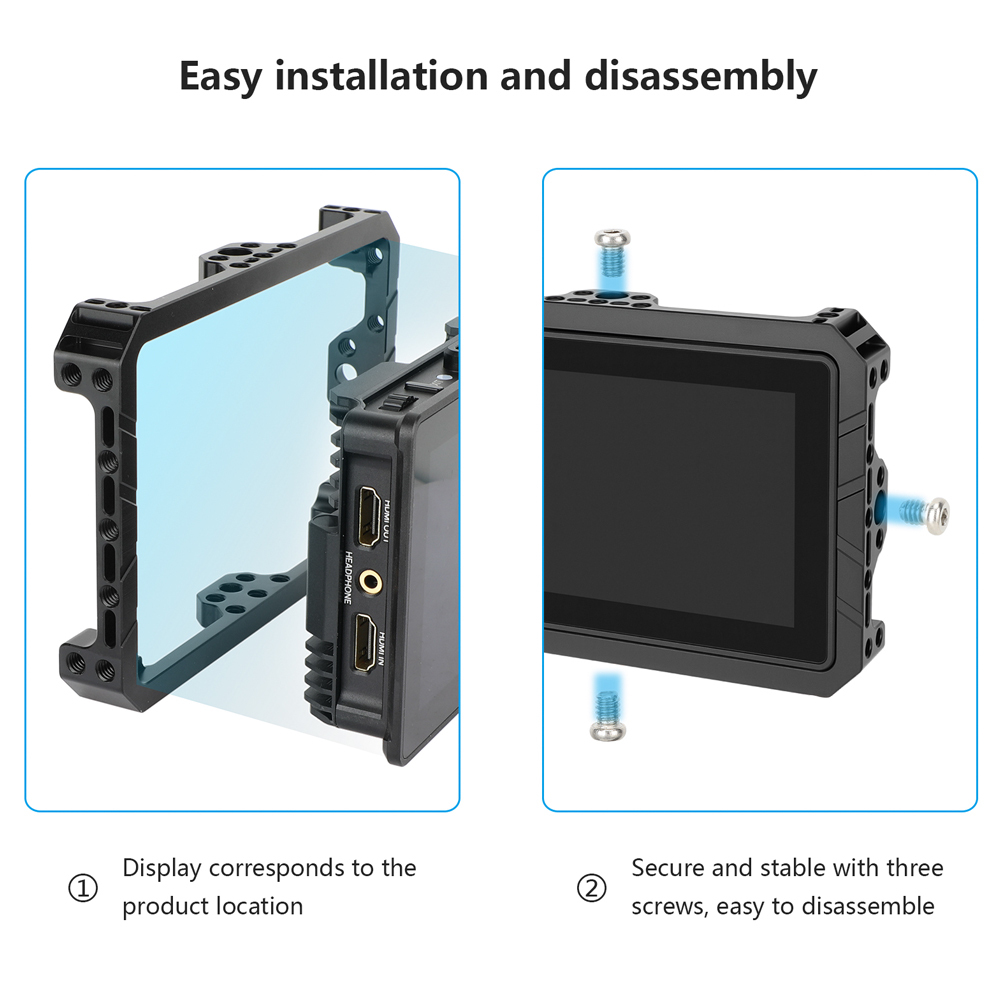 CAMVATE Full Monitor Cage for PORTKEYS BM5IV/BM5IV WR 5.5" HDMI/SDI Touchscreen Monitor