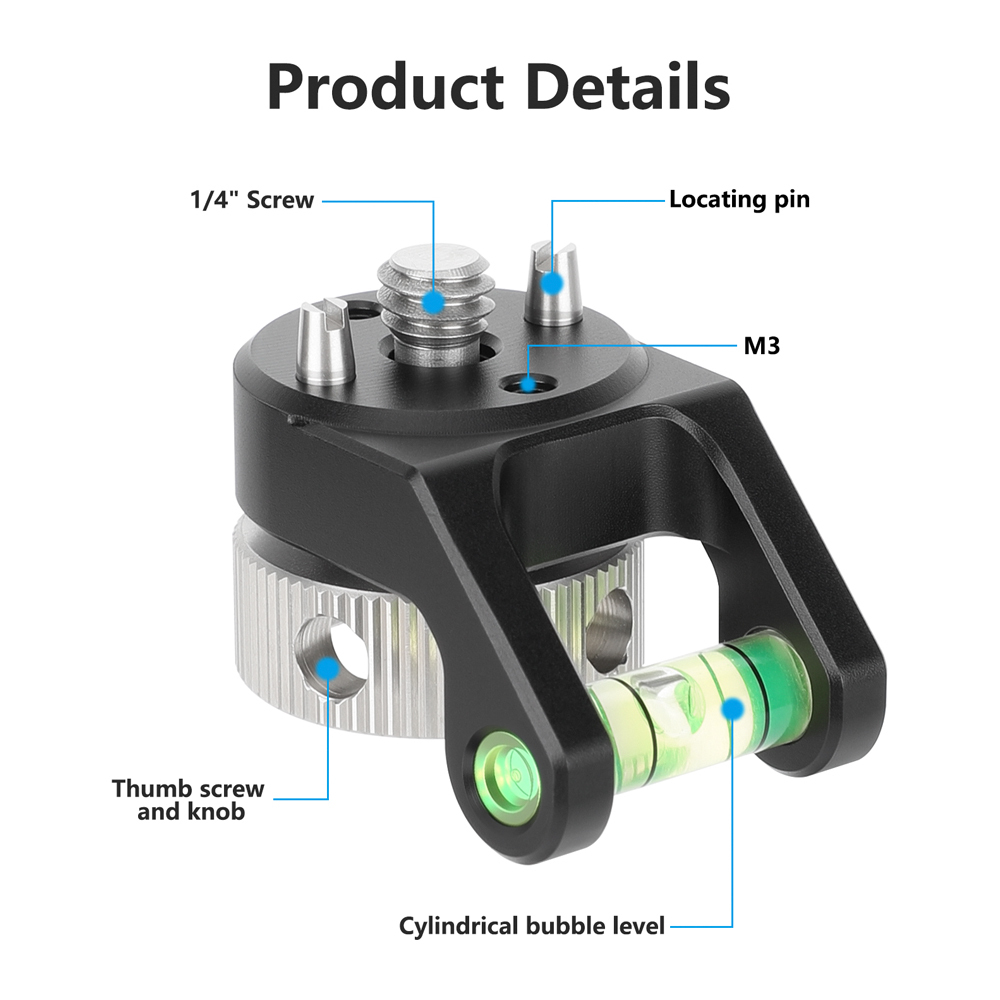 CAMVATE 1/4"-20 & 3/8"-16 Anti-Twist Accessory Mount (90-Degree)