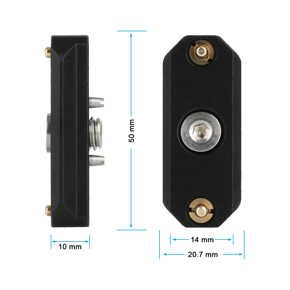 CAMVATE Standard NATO Safety Rail (50mm) Quick Release With 3/8"-16 Thread Screw & ARRI Locating Pins