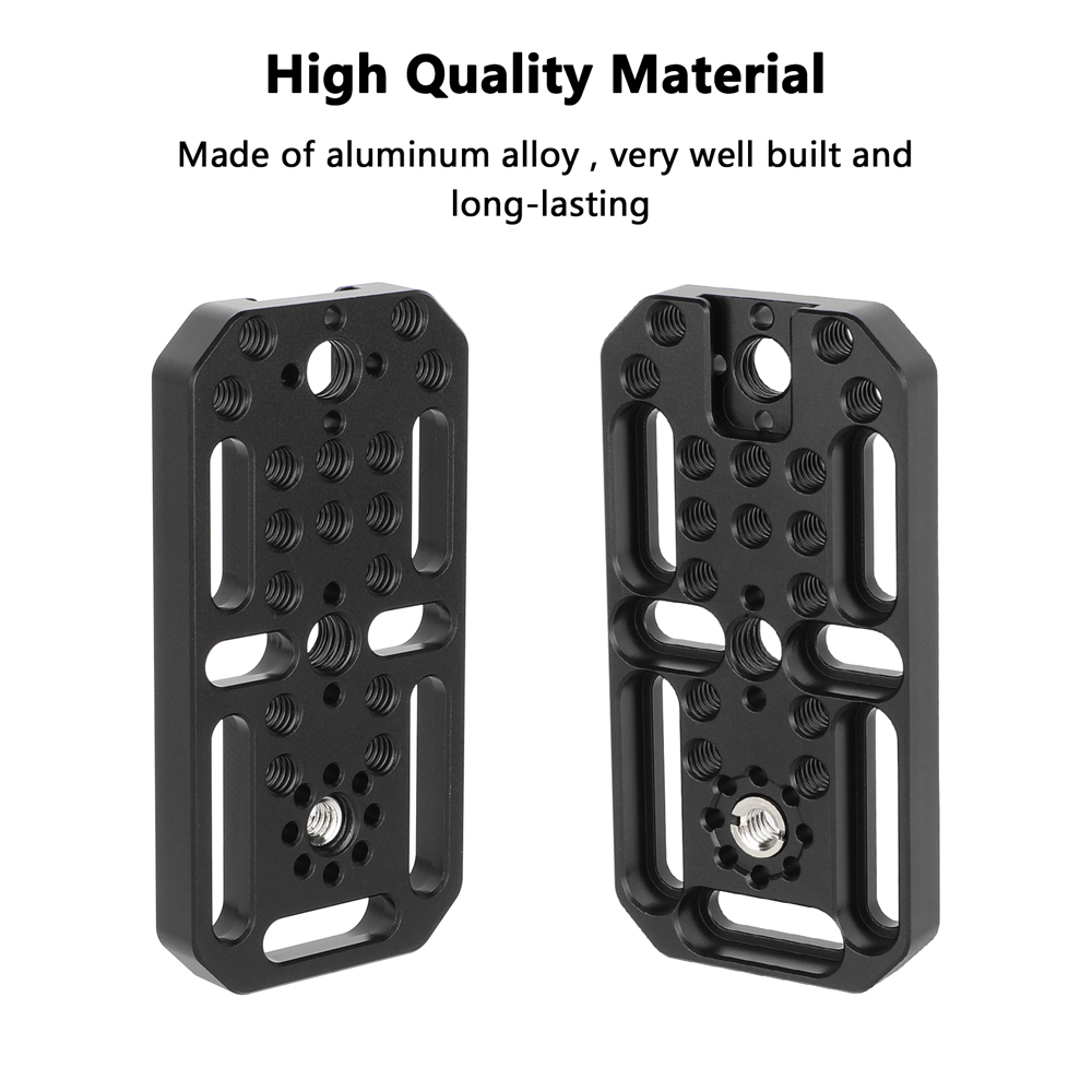 CAMVATE Cheese-Style Camera Mounting Plate with 1/4"-20 and 3/8"-16 Threads