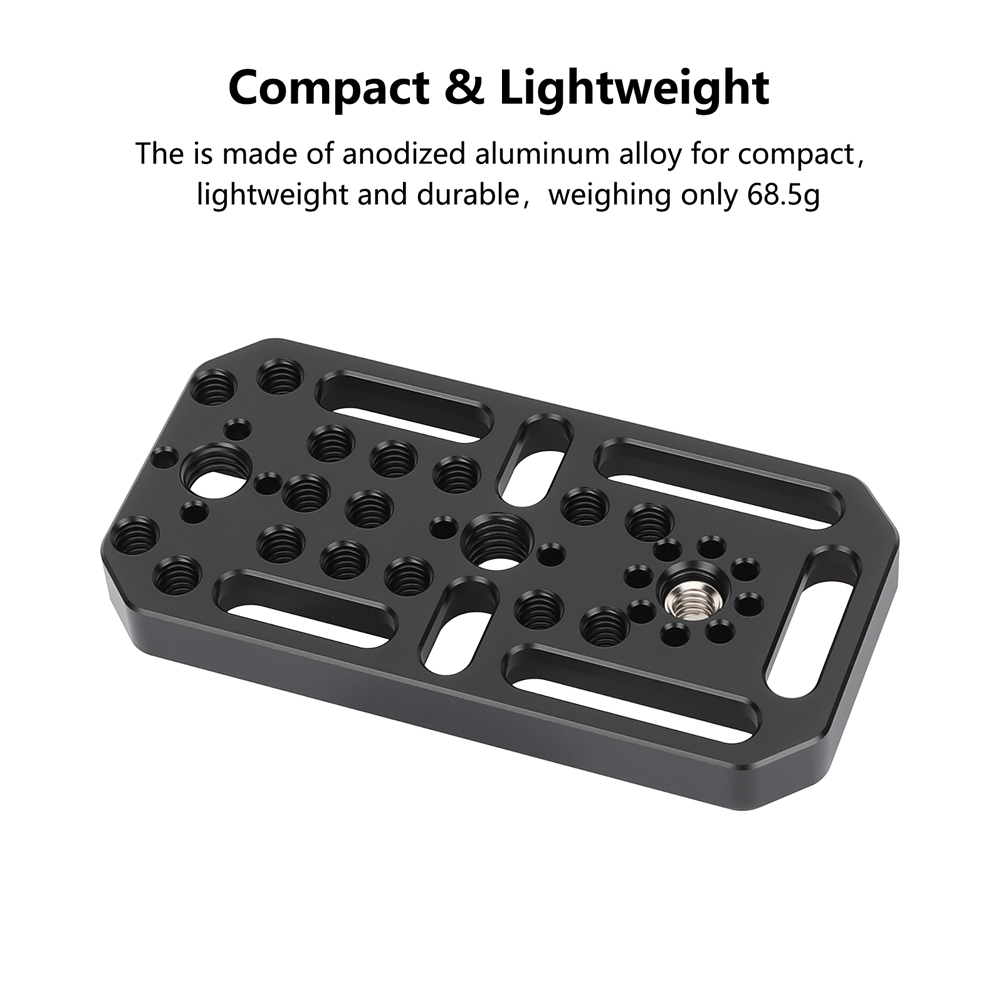 CAMVATE Cheese-Style Camera Mounting Plate with 1/4"-20 and 3/8"-16 Threads