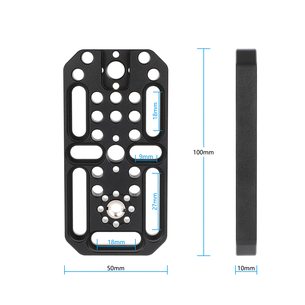 CAMVATE Cheese-Style Camera Mounting Plate with 1/4"-20 and 3/8"-16 Threads