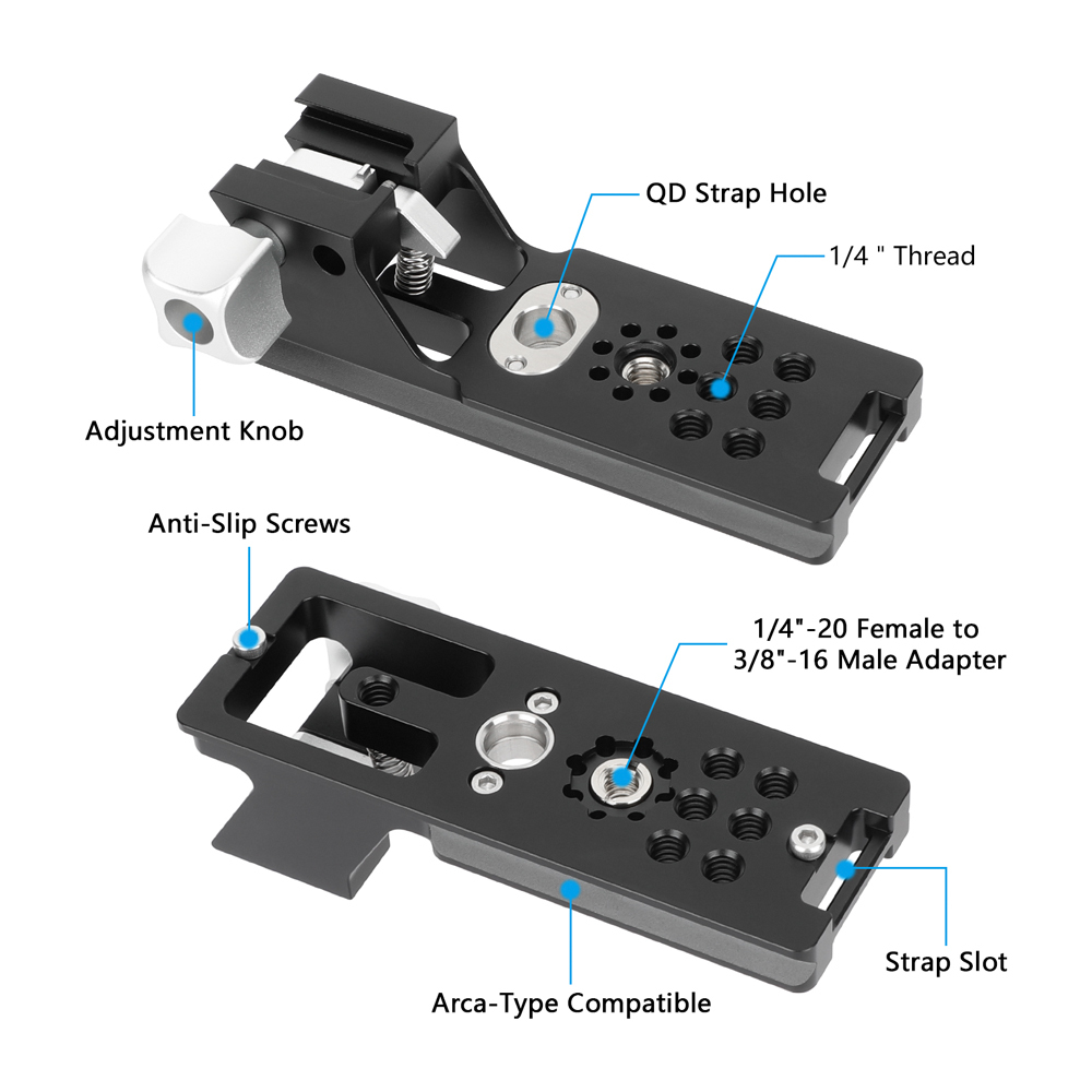CAMVATE Lens Support 15mm Rod Clamp Rail Block for DSLR Rig Rod Support Rail System