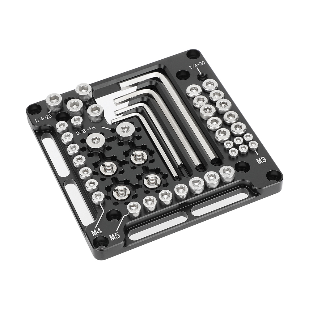 CAMVATE Screw and Allen Wrench Storage Plate Kit with 75 &100mm VESA Mount