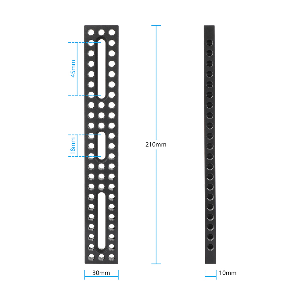 CAMVATE Camera Baseplate Extension Long Cheese Plate With Multiple 1/4"-20 Thread Holes For DLSR Camera DIY Setup