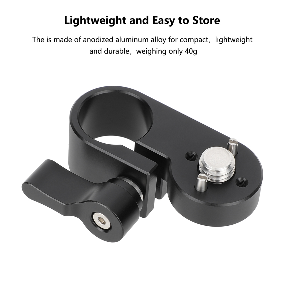 CAMVATE 1/4"-20 Male Anti-Twist to 15mm Single Rod Bracket