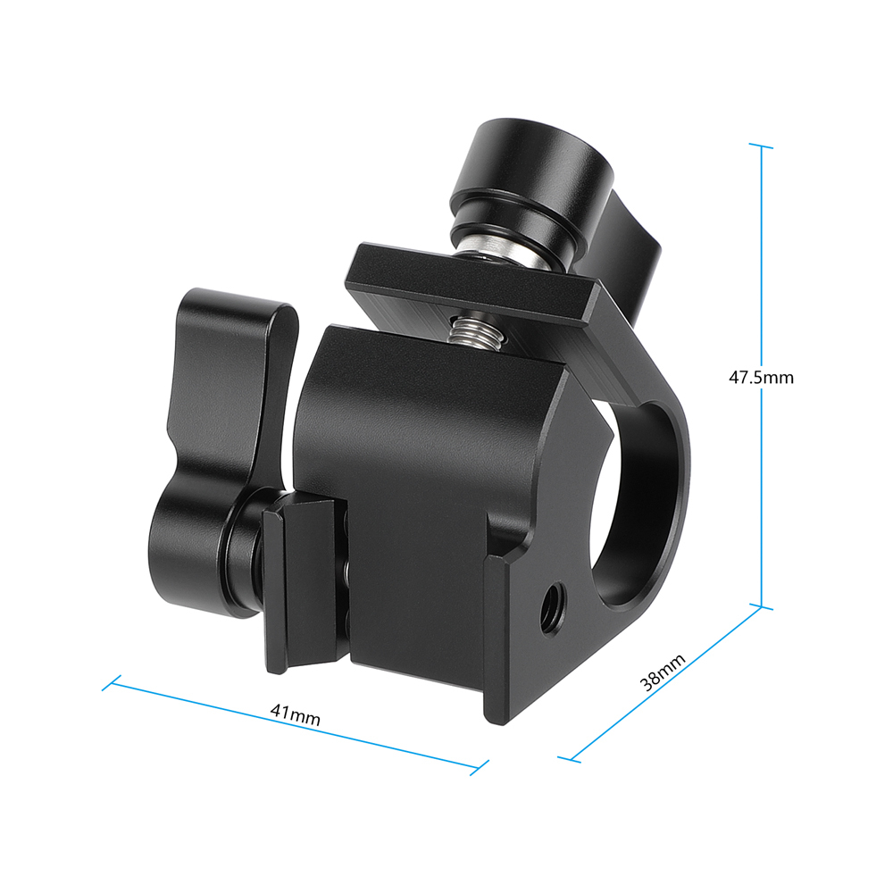 CAMVATE 1/4"-20 Male Anti-Twist to 15mm Single Rod Bracket