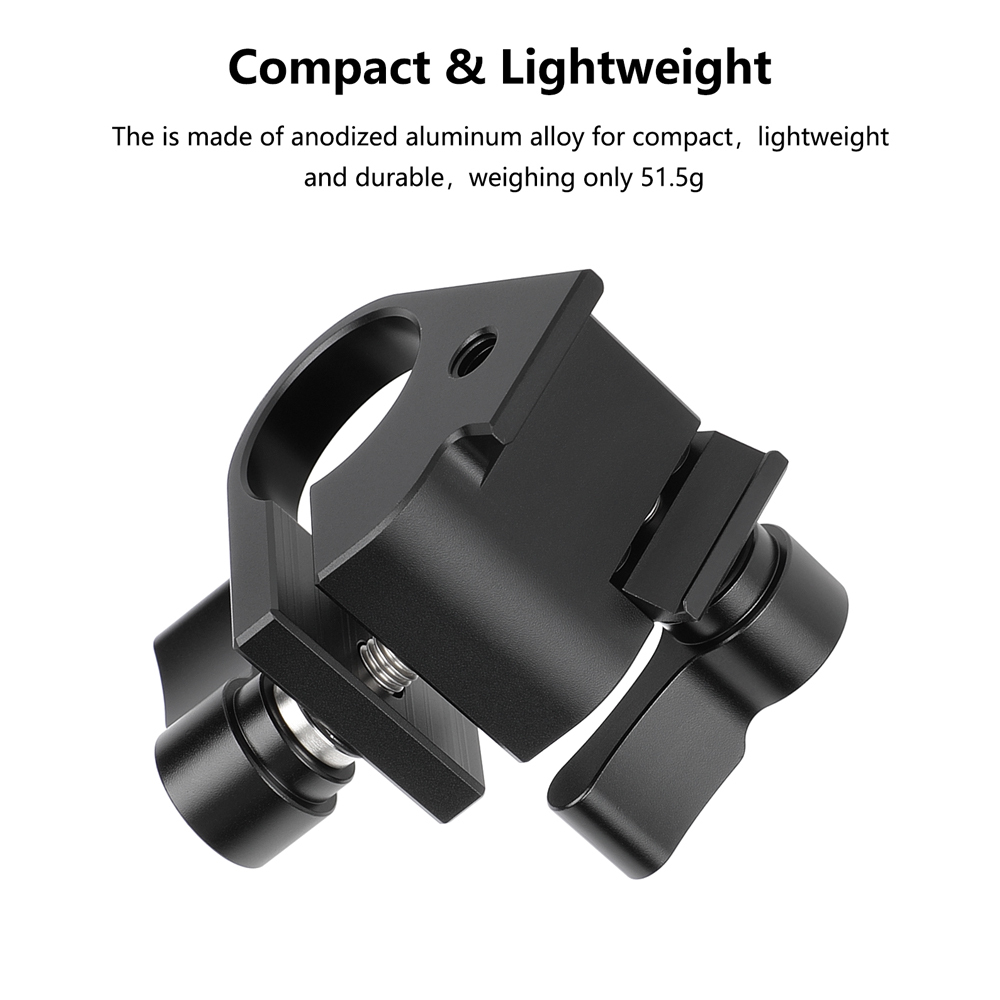 CAMVATE 1/4"-20 Male Anti-Twist to 15mm Single Rod Bracket