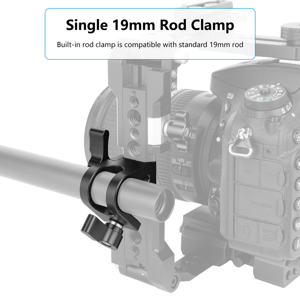 CAMVATE 1/4"-20 Male Anti-Twist to 15mm Single Rod Bracket