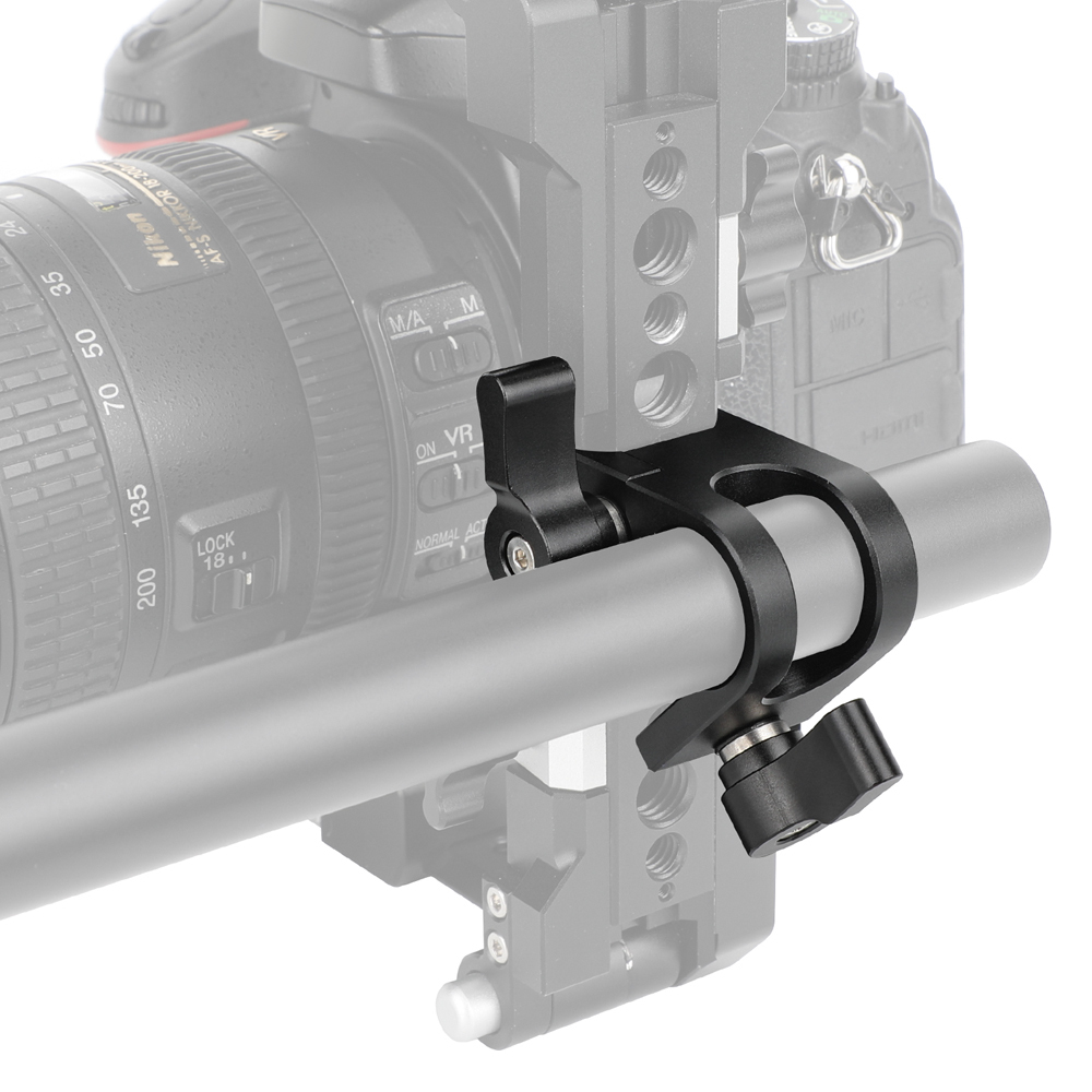 CAMVATE 1/4"-20 Male Anti-Twist to 15mm Single Rod Bracket