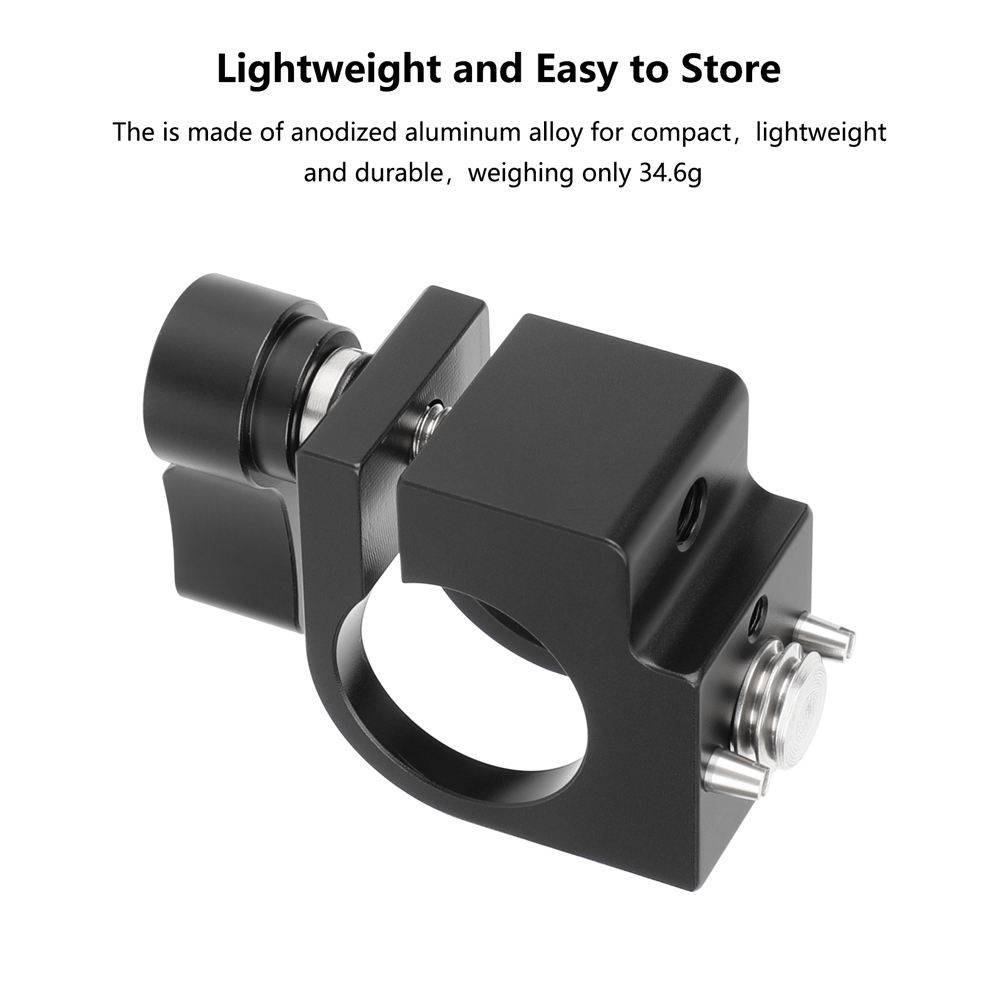 CAMVATE 1/4"-20 Male Anti-Twist to 15mm Single Rod Bracket