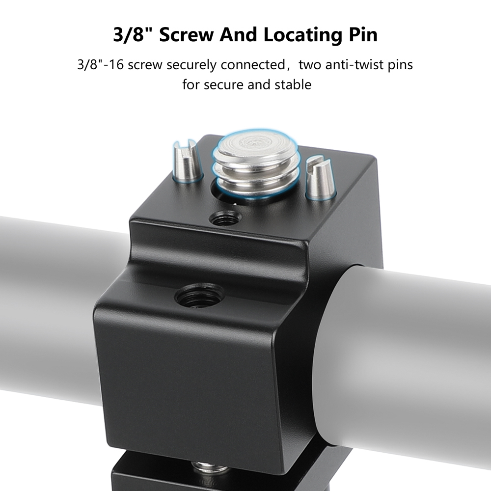 CAMVATE 1/4"-20 Male Anti-Twist to 15mm Single Rod Bracket