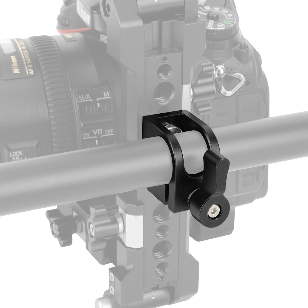 CAMVATE 1/4"-20 Male Anti-Twist to 15mm Single Rod Bracket