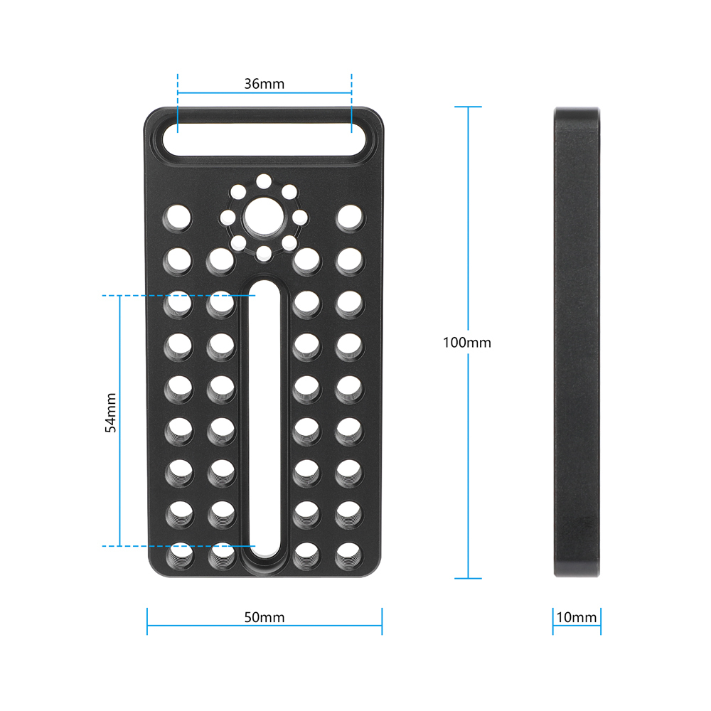 CAMVATE Mini Cheese Plate with 3/8"-16 ARRI-Style Accessory Mount