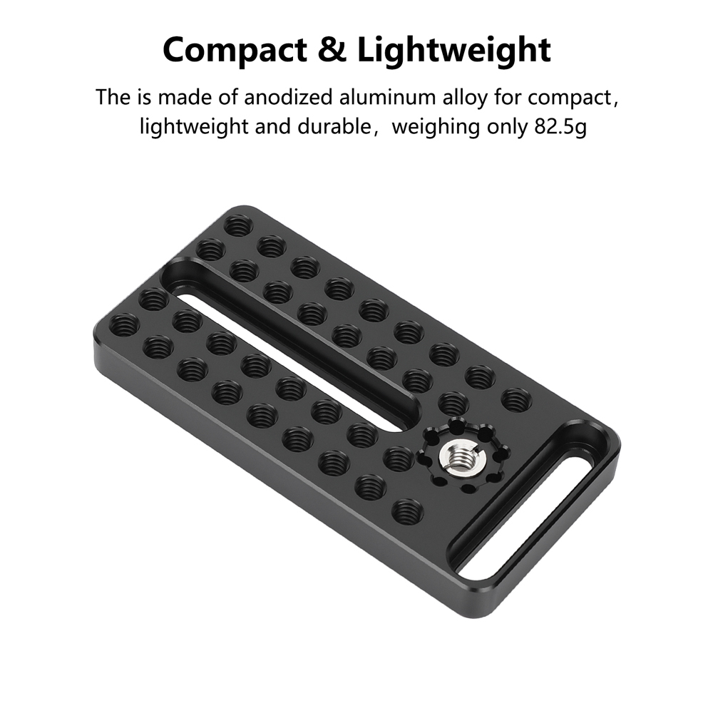 CAMVATE Mini Cheese Plate with 3/8"-16 ARRI-Style Accessory Mount