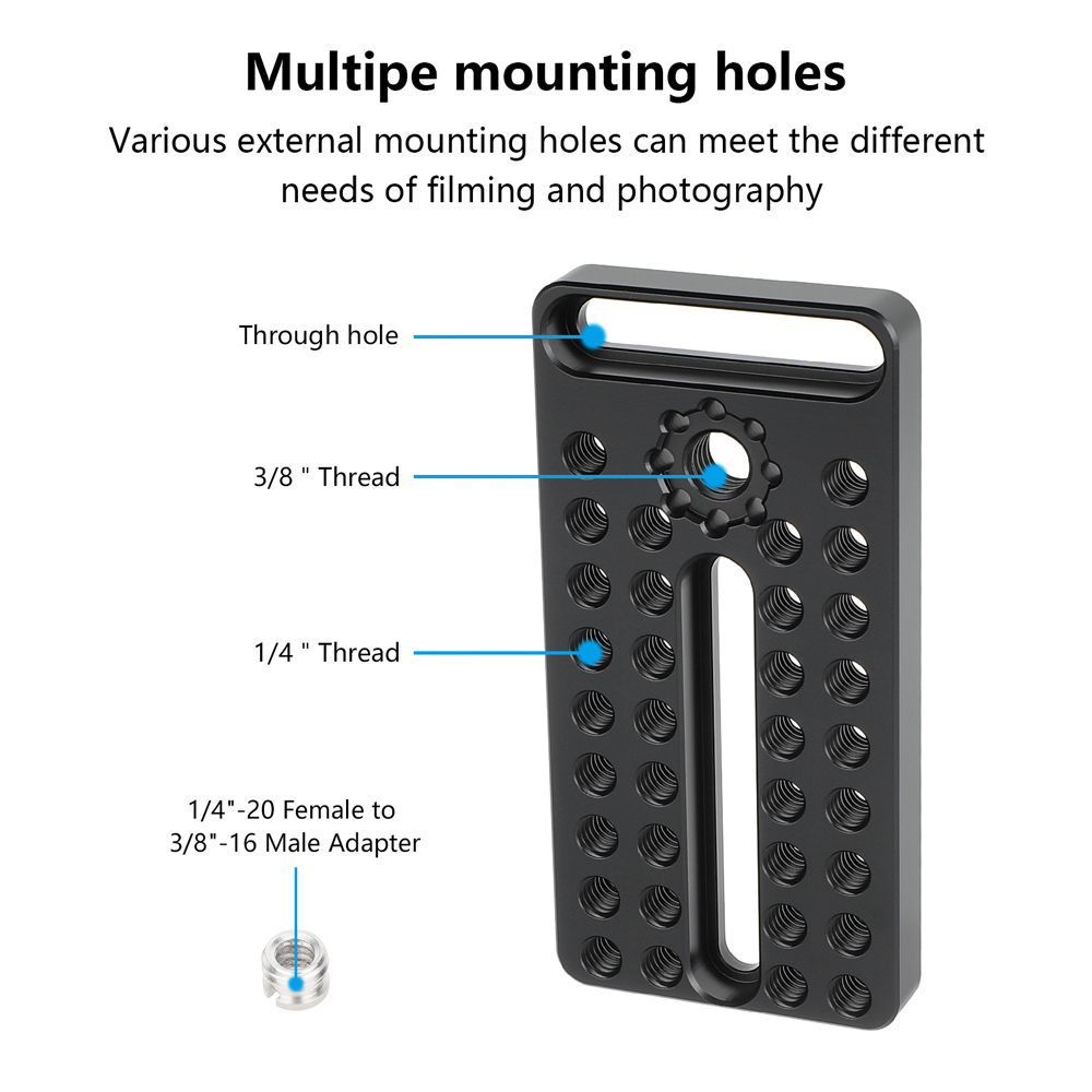 CAMVATE Mini Cheese Plate with 3/8"-16 ARRI-Style Accessory Mount