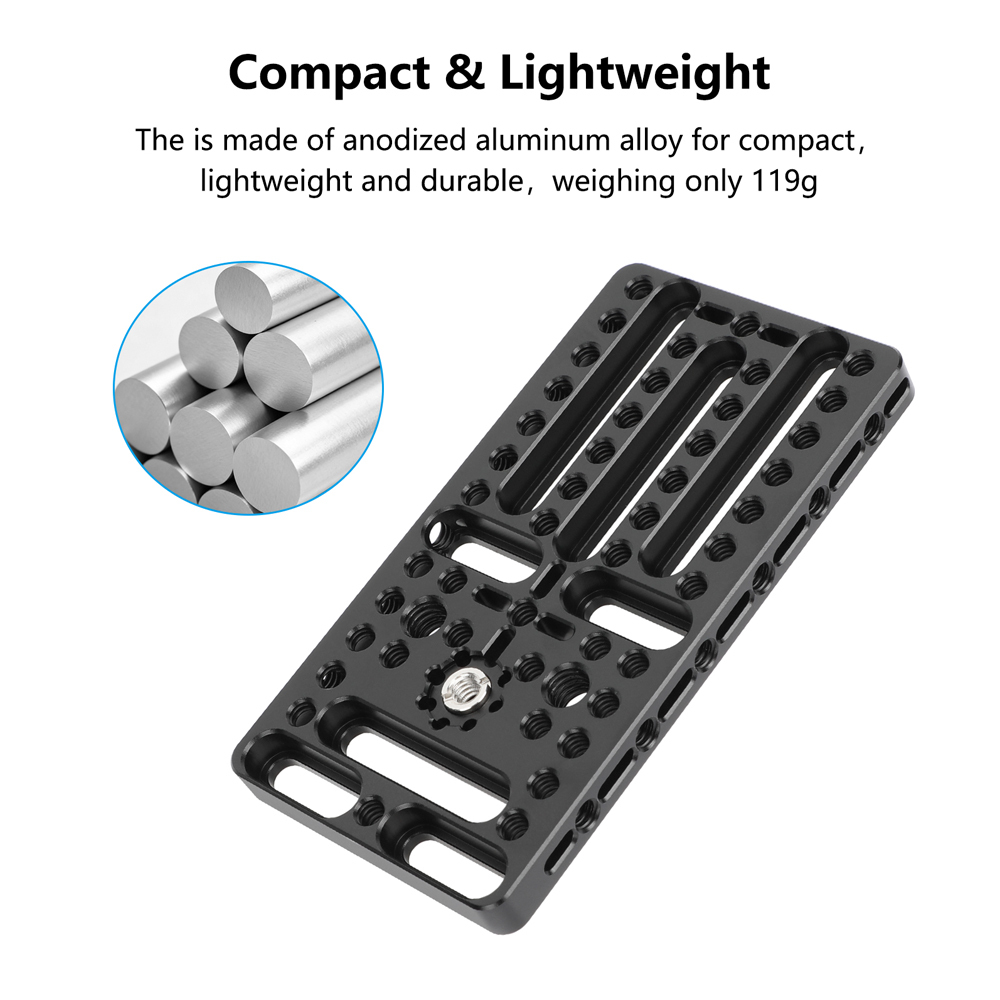 CAMVATE Mini Cheese Plate with 3/8"-16 ARRI-Style Accessory Mount