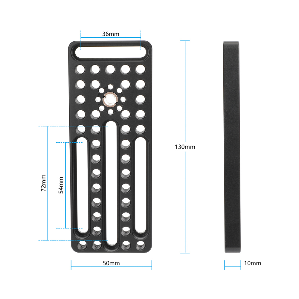 CAMVATE Mini Cheese Plate with 3/8"-16 ARRI-Style Accessory Mount
