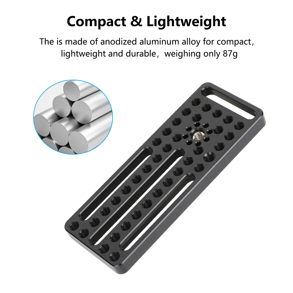 CAMVATE Mini Cheese Plate with 3/8"-16 ARRI-Style Accessory Mount