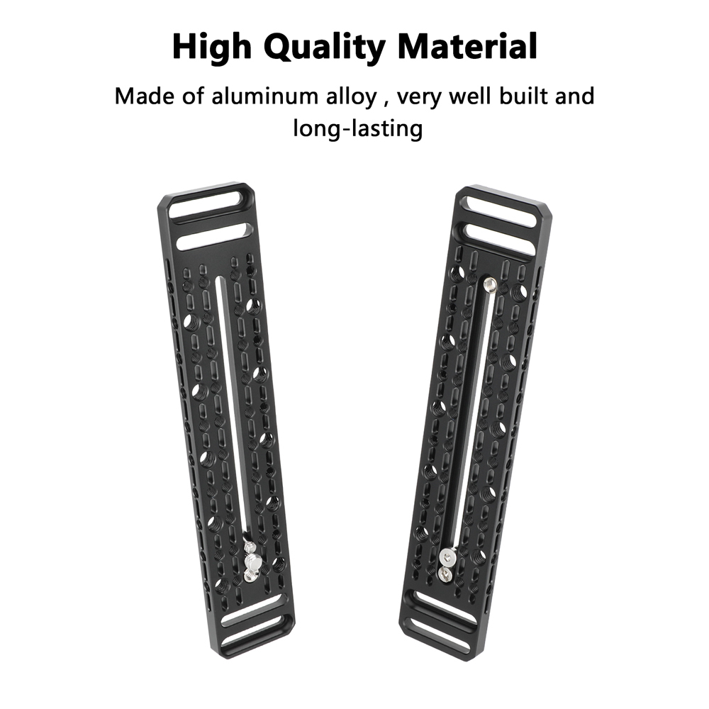 CAMVATE Cheese Plate with 3/8"-16 ARRI-Style & 1/4"-20 Accessory Threads