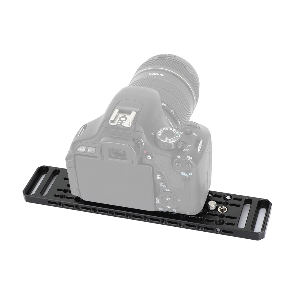 CAMVATE Cheese Plate with 3/8"-16 ARRI-Style & 1/4"-20 Accessory Threads