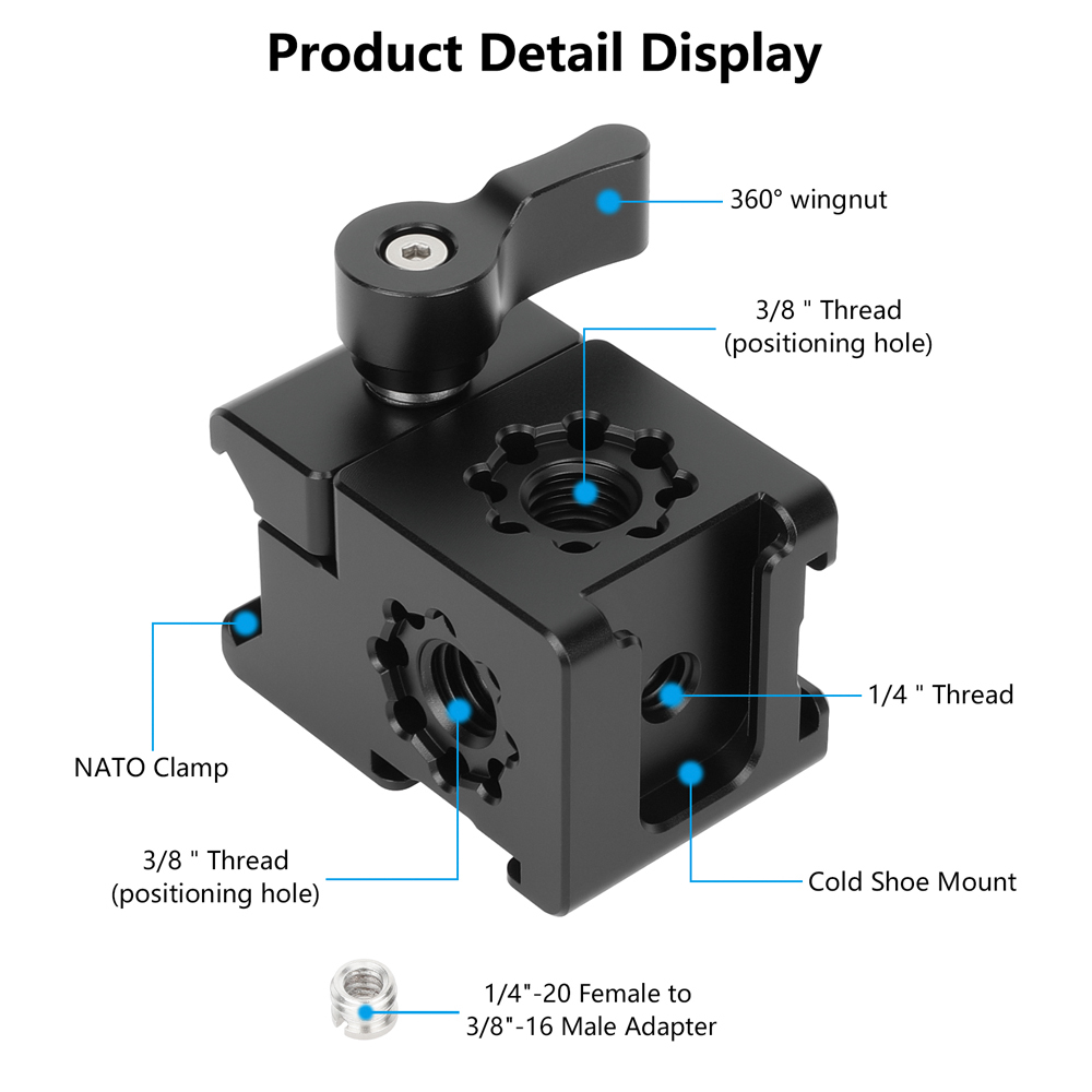 CAMVATE 15mm Rod Holder to NATO Clamp Mount