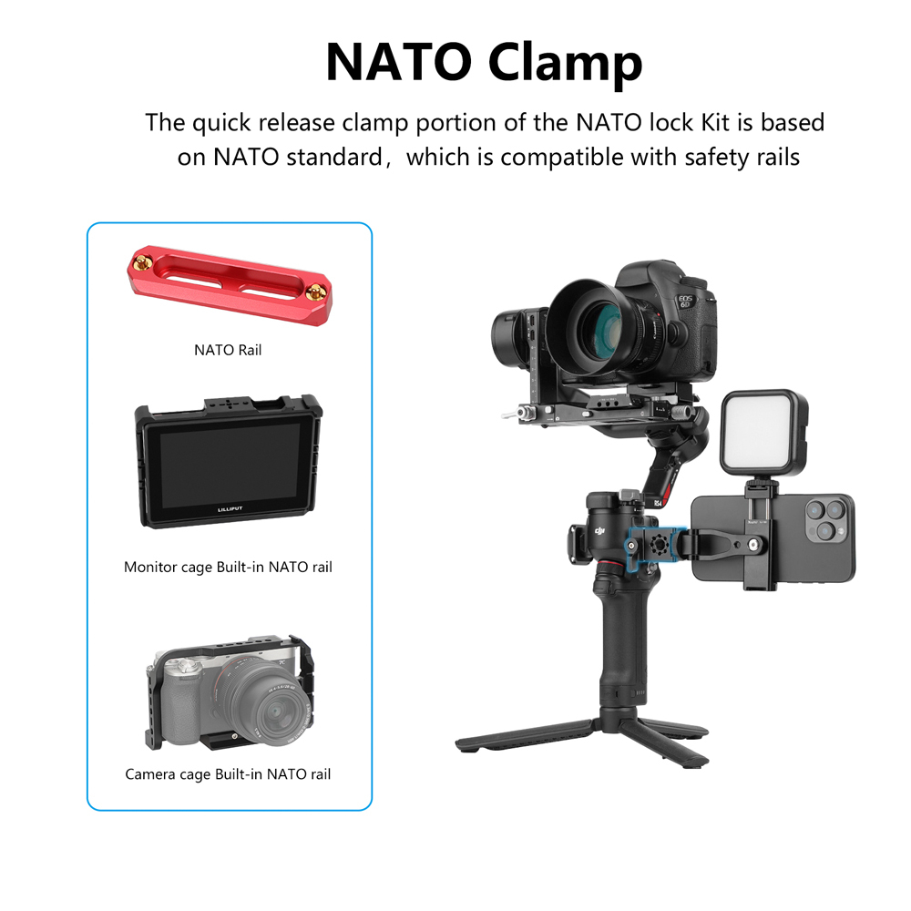 CAMVATE 15mm Rod Holder to NATO Clamp Mount