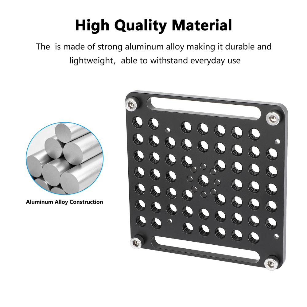 CAMVATE Multipurpose Cheese Plate with 75 to 100mm VESA Mount & 1/4"-20 Anti-Twist Threads