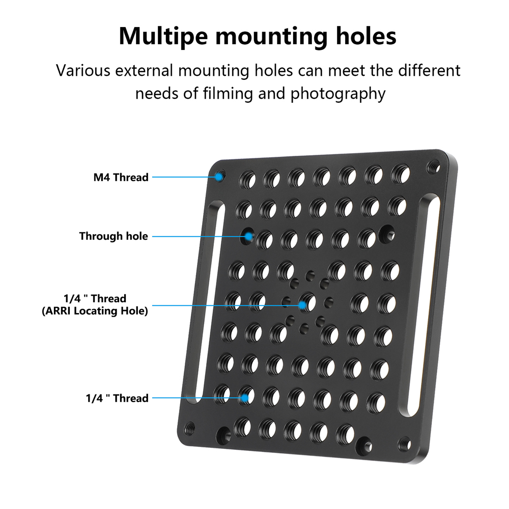 CAMVATE Multipurpose Cheese Plate with 75 to 100mm VESA Mount & 1/4"-20 Anti-Twist Threads