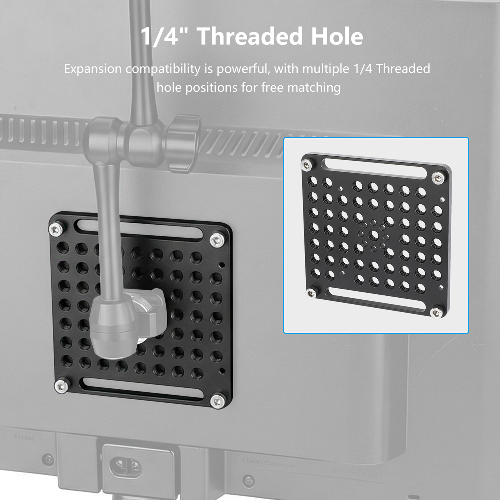 CAMVATE Multipurpose Cheese Plate with 75 to 100mm VESA Mount & 1/4"-20 Anti-Twist Threads