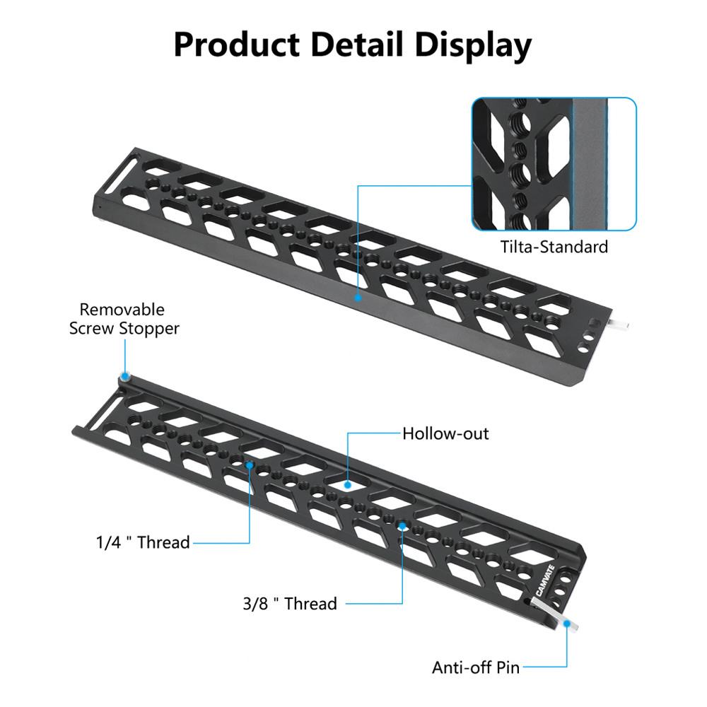 CAMVATE 8" Tilta-Standard Bottom Dovetail Plate