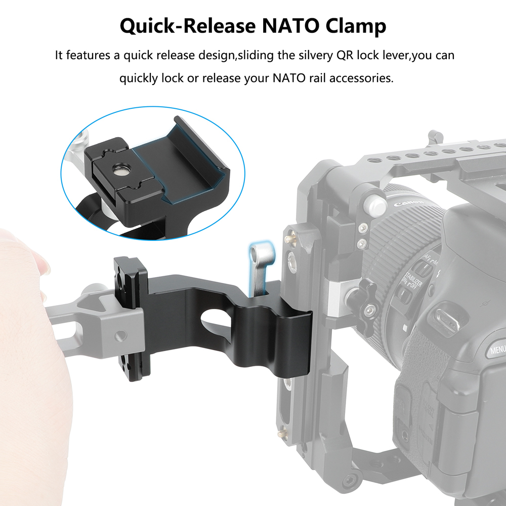 CAMVATE 15mm Rod Holder to NATO Clamp Mount