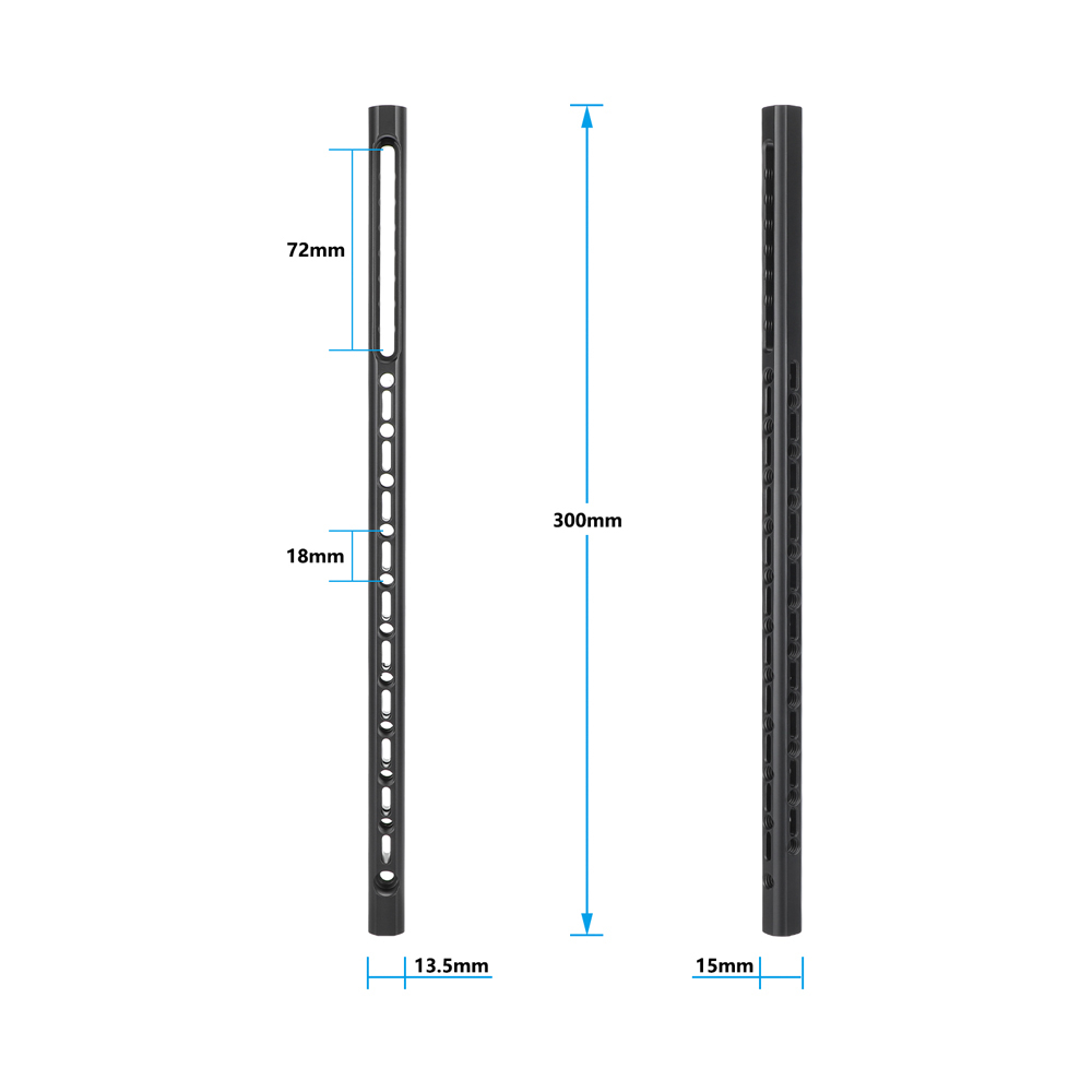 CAMVATE Support Bar with 1/4"-20 & 3/8"-16 Thread for 15mm Rod System (11.8", Pair)